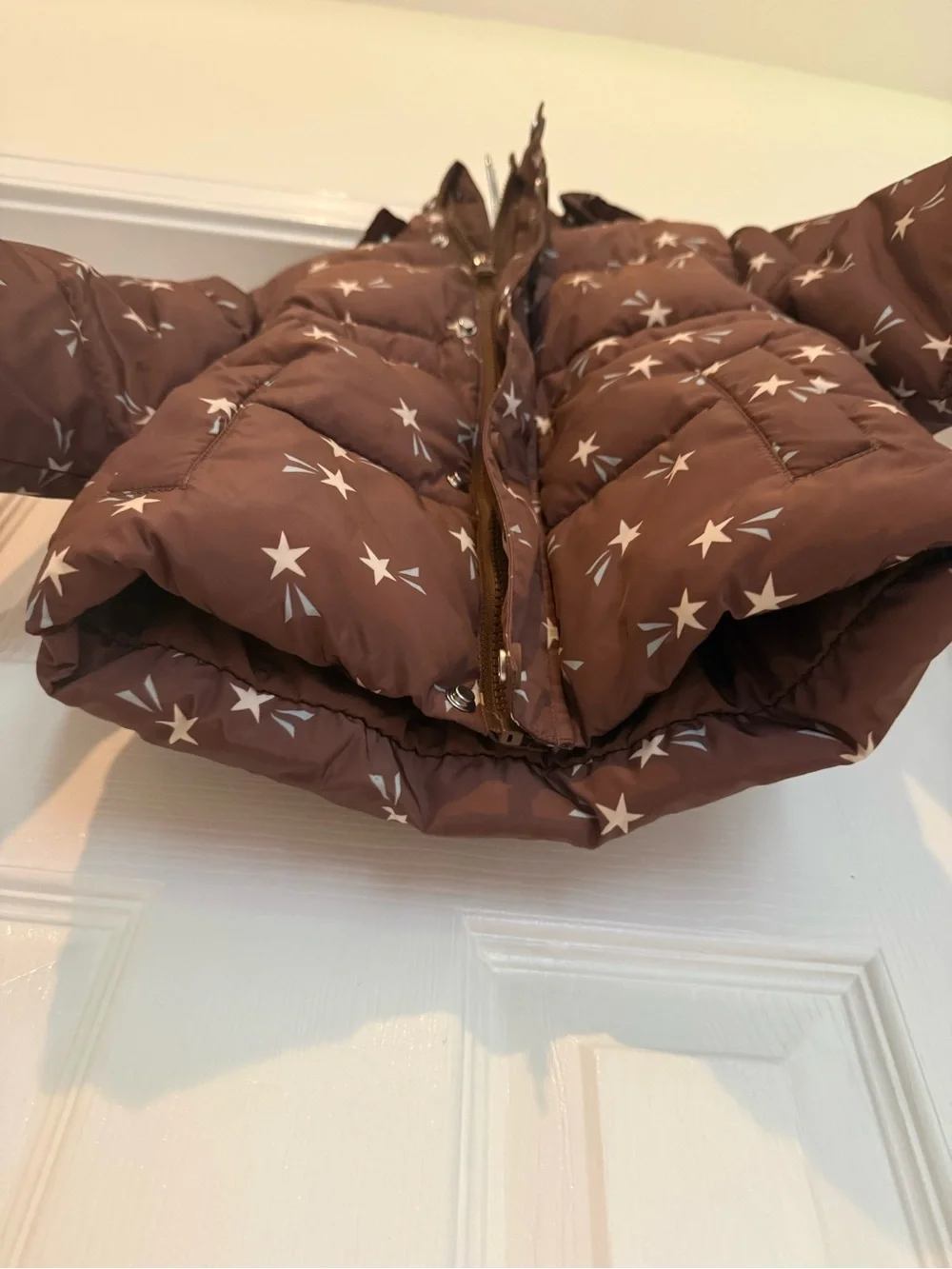 Rylee + Cru Puffer Jacket in Brown Shooting Stars
